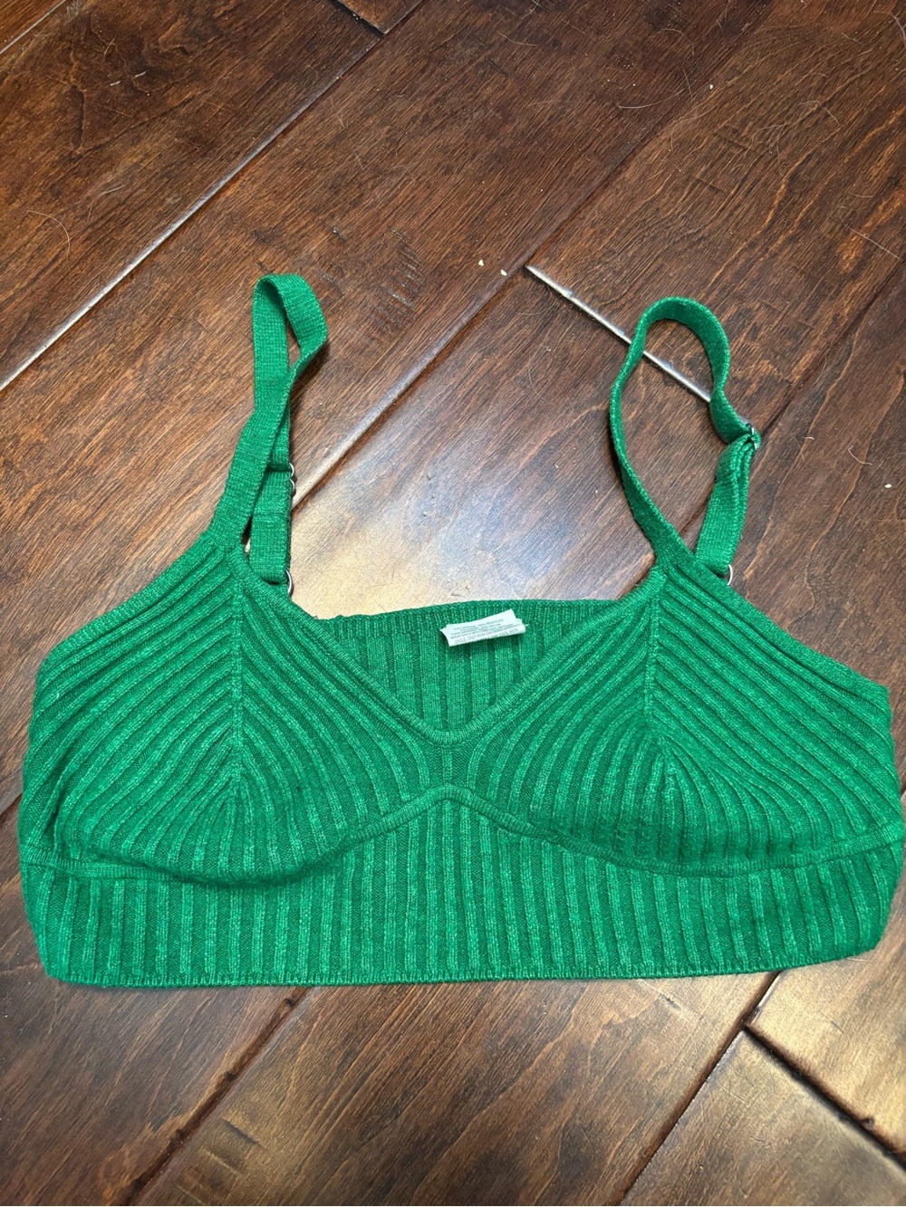 wild fable Emerald Green Ribbed Knit Bralette